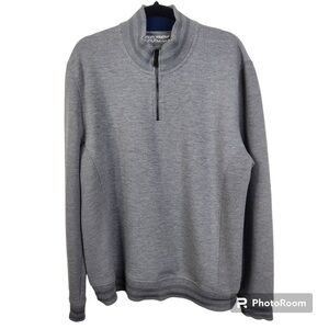 Ted Baker London Mens Long Sleeve 1/4 Zip Mock Neck Pullover Size 7